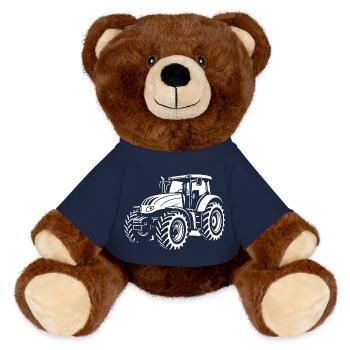 La puissance moderne sur le terrain - Nounours RecycelBär® marron - bleu marine - Devant