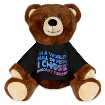 Neodymium Magnet Fishing Magnetic Fisher - MiniFeet® RecycelBär® Teddy Bear Brown - black - Front