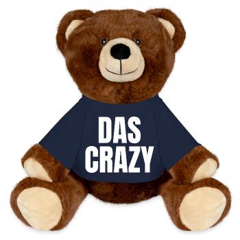 Das Crazy Jugendsprache Insider Meme Cool Verrückt - MiniFeet® RecycelBär® Braun - French Navy - Vorne