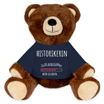 Historien Étudiant Profession Éducation - Nounours RecycelBär® marron - bleu marine - Devant
