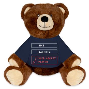 Para Handicap Eishockey - MiniFeet® RecycelBär® Teddy Bear Brown - french navy - Front