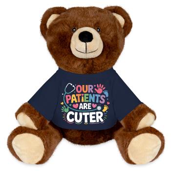 Our patients are CutER - MiniFeet® RecycelBär® Teddy Bear Brown - french navy - Front
