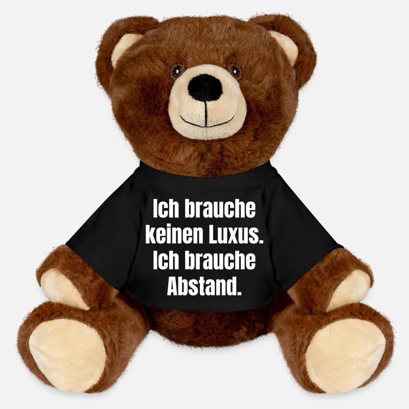 Ich brauche Abstand statt Luxus - MiniFeet® RecycelBär® Braun - Schwarz