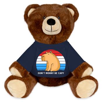 Capybara - MiniFeet® RecycelBär® Braun - French Navy - Vorne