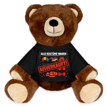 All costumes were sold out Carnival - MiniFeet® RecycelBär® Teddy Bear Brown - black - Front