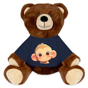 Macaque Macaque - MiniFeet® RecycelBär® Teddy Bear Brown - french navy - Front
