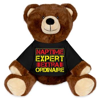 Anesthesiologist Extra Ordinaire Anesthesia - MiniFeet® RecycelBär® Teddy Bear Brown - black - Front