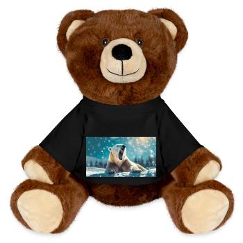 Niedliche Tiere chillen – Eisbär - MiniFeet® RecycelBär® Braun - Schwarz - Vorne