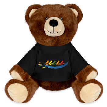 Look comique de l’équipe d’aviron - Nounours RecycelBär® marron - noir - Devant