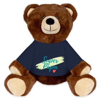 Super-Papa - MiniFeet® RecycelBär® Braun - French Navy - Vorne