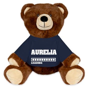 Aurelia - Nounours RecycelBär® marron - bleu marine - Devant