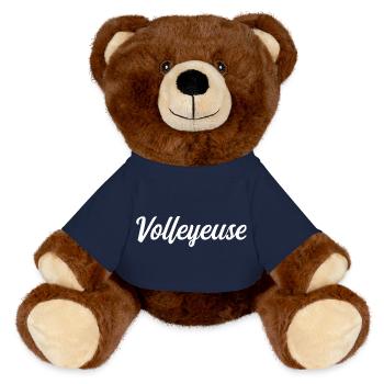 Volleyeuse - Nounours RecycelBär® marron - bleu marine - Devant