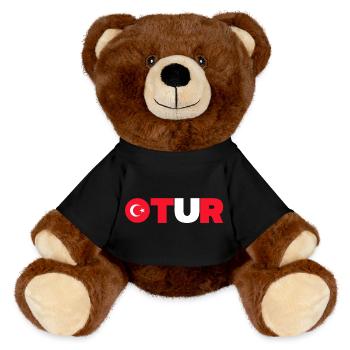 Turkey - MiniFeet® RecycelBär® Teddy Bear Brown - black - Front