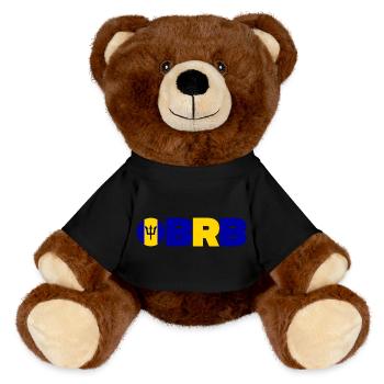 Barbados - MiniFeet® RecycelBär® Teddy Bear Brown - black - Front