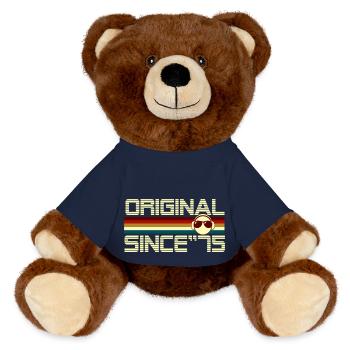 Since 75 - MiniFeet® RecycelBär® Teddy Bear Brown - french navy - Front