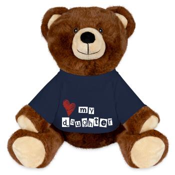 Love my daughter - MiniFeet® RecycelBär® Braun - French Navy - Vorne