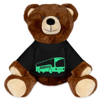 Bus Bus Driving 1 - MiniFeet® RecycelBär® Teddy Bear Brown - black - Front
