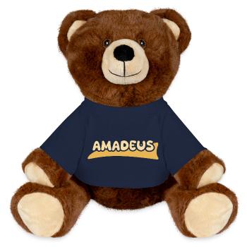 First name Amadeus - MiniFeet® RecycelBär® Teddy Bear Brown - french navy - Front