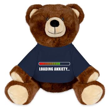 Loading Anxiety... - MiniFeet® RecycelBär® Teddy Bear Brown - french navy - Front