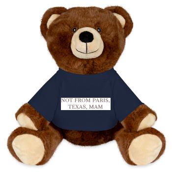 Pas de Paris, Texas, maman ! - Nounours RecycelBär® marron - bleu marine - Devant