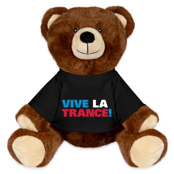 Trance - Vive la Trance ! - Nounours RecycelBär® marron - noir - Devant