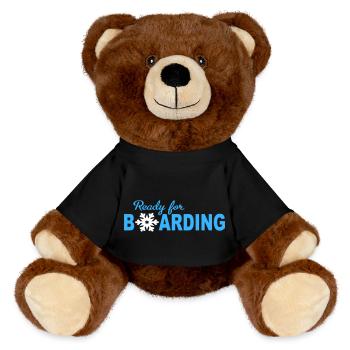 Snowboard - MiniFeet® RecycelBär® Teddy Bear Brown - black - Front