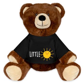 Little sunshine, our darling, laughing sun - MiniFeet® RecycelBär® Teddy Bear Brown - black - Front