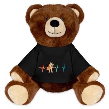 Battement de cœur Jiu Jitsu - Nounours RecycelBär® marron - noir - Devant