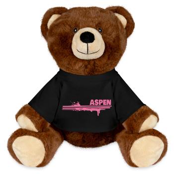 Farbklecks Aspen - MiniFeet® RecycelBär® Braun - Schwarz - Vorne