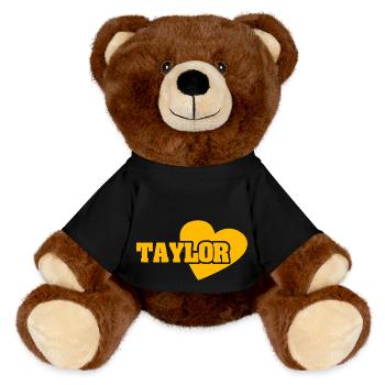 Taylor als Gold - MiniFeet® RecycelBär® Braun - Schwarz - Vorne