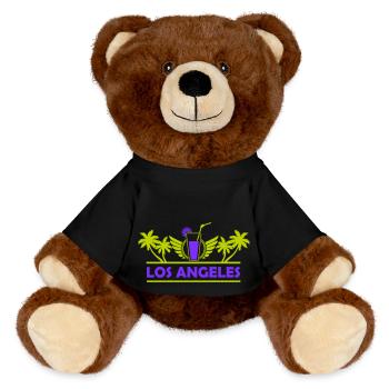 los angeles - MiniFeet® RecycelBär® Braun - Schwarz - Vorne