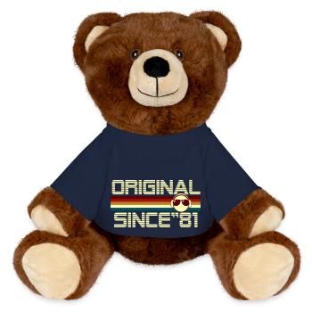Seit 81 - MiniFeet® RecycelBär® Braun - French Navy - Vorne