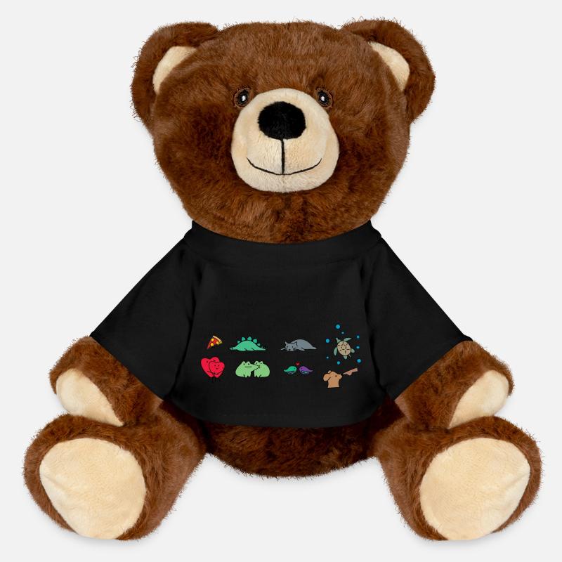 Bande dessinée d’animaux - Nounours RecycelBär® marron - noir