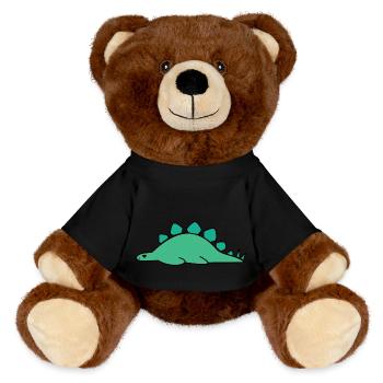 Dino sleeping - MiniFeet® RecycelBär® Teddy Bear Brown - black - Front