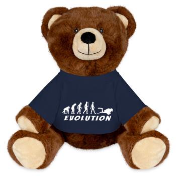Evolution Weißer Taucher - MiniFeet® RecycelBär® Braun - French Navy - Vorne