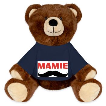 MAMIE - Nounours RecycelBär® marron - bleu marine - Devant