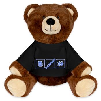 Naissance de Damian - Nounours RecycelBär® marron - noir - Devant