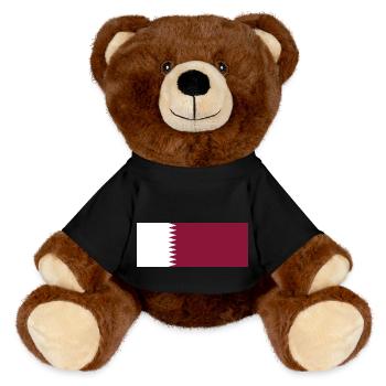 Qatar - MiniFeet® RecycelBär® Teddy Bear Brown - black - Front