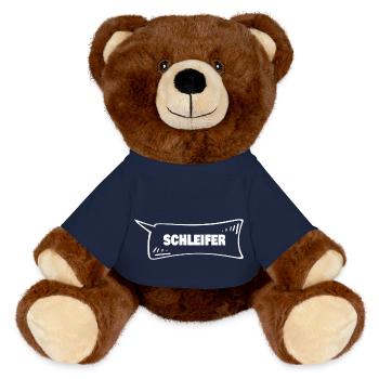 Speech Bubble Grinder - MiniFeet® RecycelBär® Teddy Bear Brown - french navy - Front