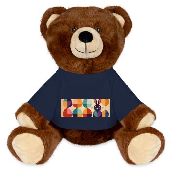 Osterhase No.10 - MiniFeet® RecycelBär® Braun - French Navy - Vorne