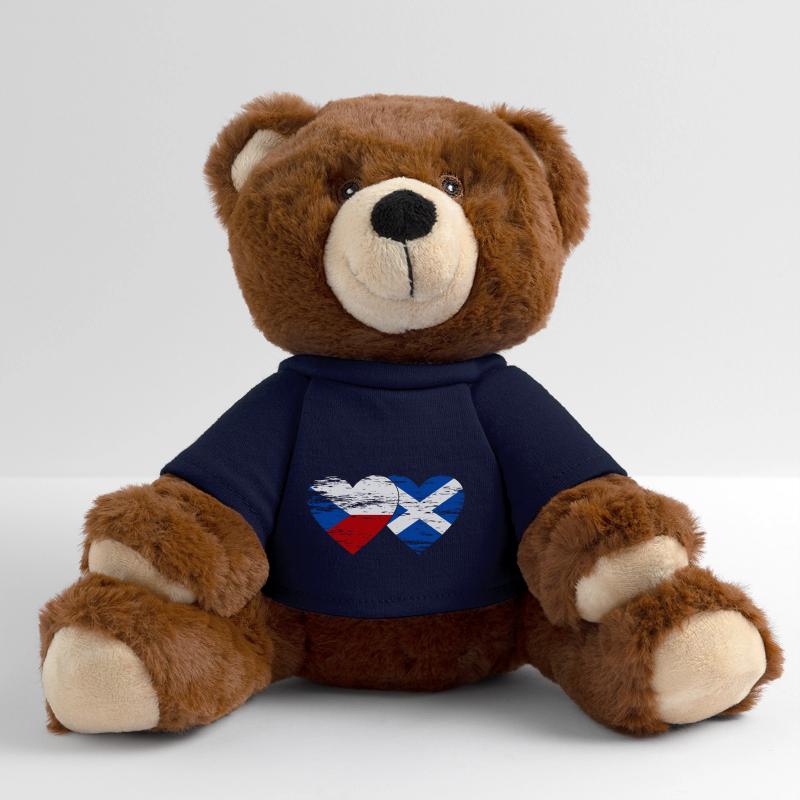 République tchèque Ecosse drapeau coeur utilisé Nounours RecycelBär® marron