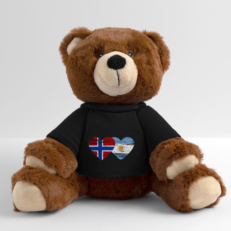 Norway Argentina Flag Used MiniFeet® RecycelBär® Teddy Bear Brown