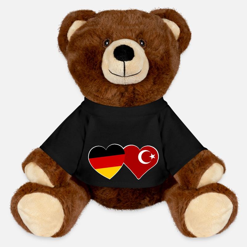 Partners Turkey and Germany - MiniFeet® RecycelBär® Teddy Bear Brown - black