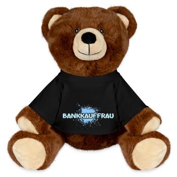 Bank clerk - MiniFeet® RecycelBär® Teddy Bear Brown - black - Front