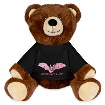 Midnight Lady / Bat / Baby / Gothic / Night - MiniFeet® RecycelBär® Teddy Bear Brown - black - Front