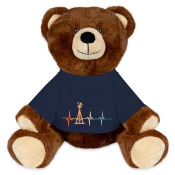Heartbeat Derrick Oil - MiniFeet® RecycelBär® Teddy Bear Brown - french navy - Front