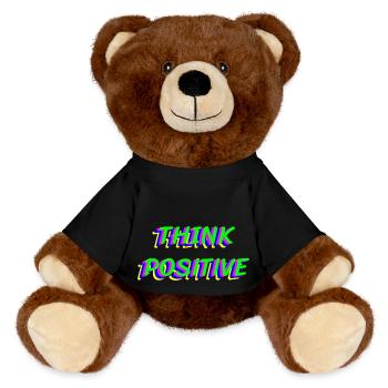 Think Positive - MiniFeet® RecycelBär® Braun - Schwarz - Vorne