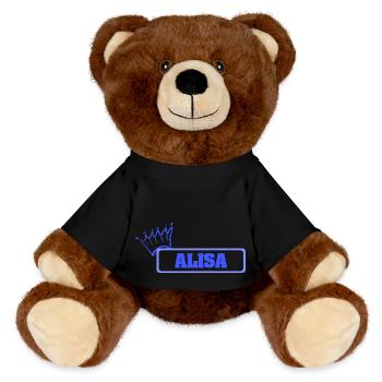 Alisa - MiniFeet® RecycelBär® Braun - Schwarz - Vorne