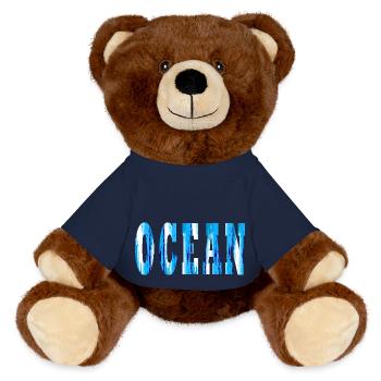 Ocean - Nounours RecycelBär® marron - bleu marine - Devant