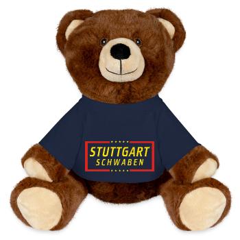 Stuttgart : la fierté souabe - Nounours RecycelBär® marron - bleu marine - Devant